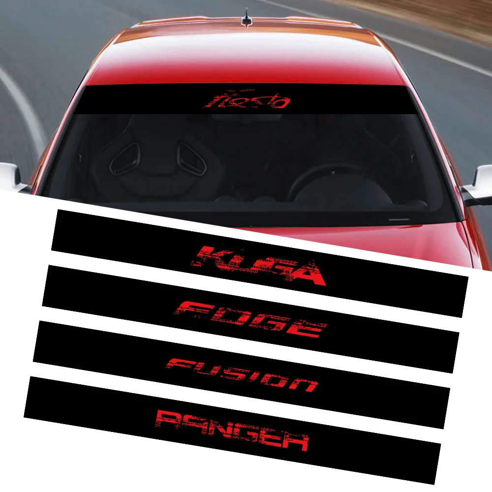 Car Windshield Sticker For Ford Fiesta Fusion Kuga Ranger Edge Mondeo Escape ST Ghia Taurus Auto Graphics Wheel Imprint Decal