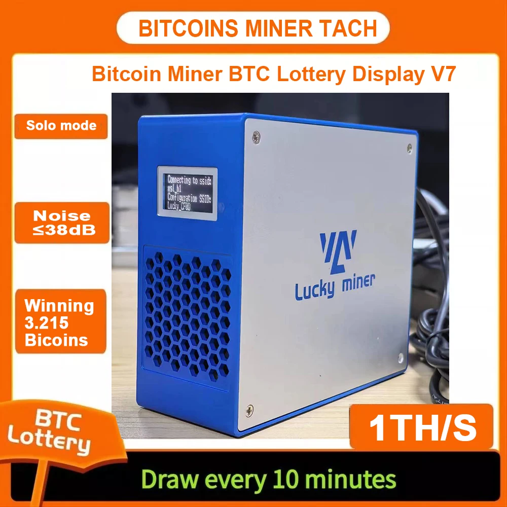 Imagem -04 - Mineiro Bitcoine Lv07 1tgh s Sha256 Bm1366 Btc Bch Bsv Dgb Wifi Criptografia Solo Miner Btc Minerador de Loteria