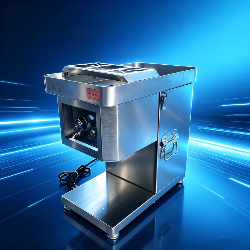 

High Efficiency 220V Electric Vertical Meat Slicer Stainless Steel New Condition for Restaurant & Food Shop Industries
