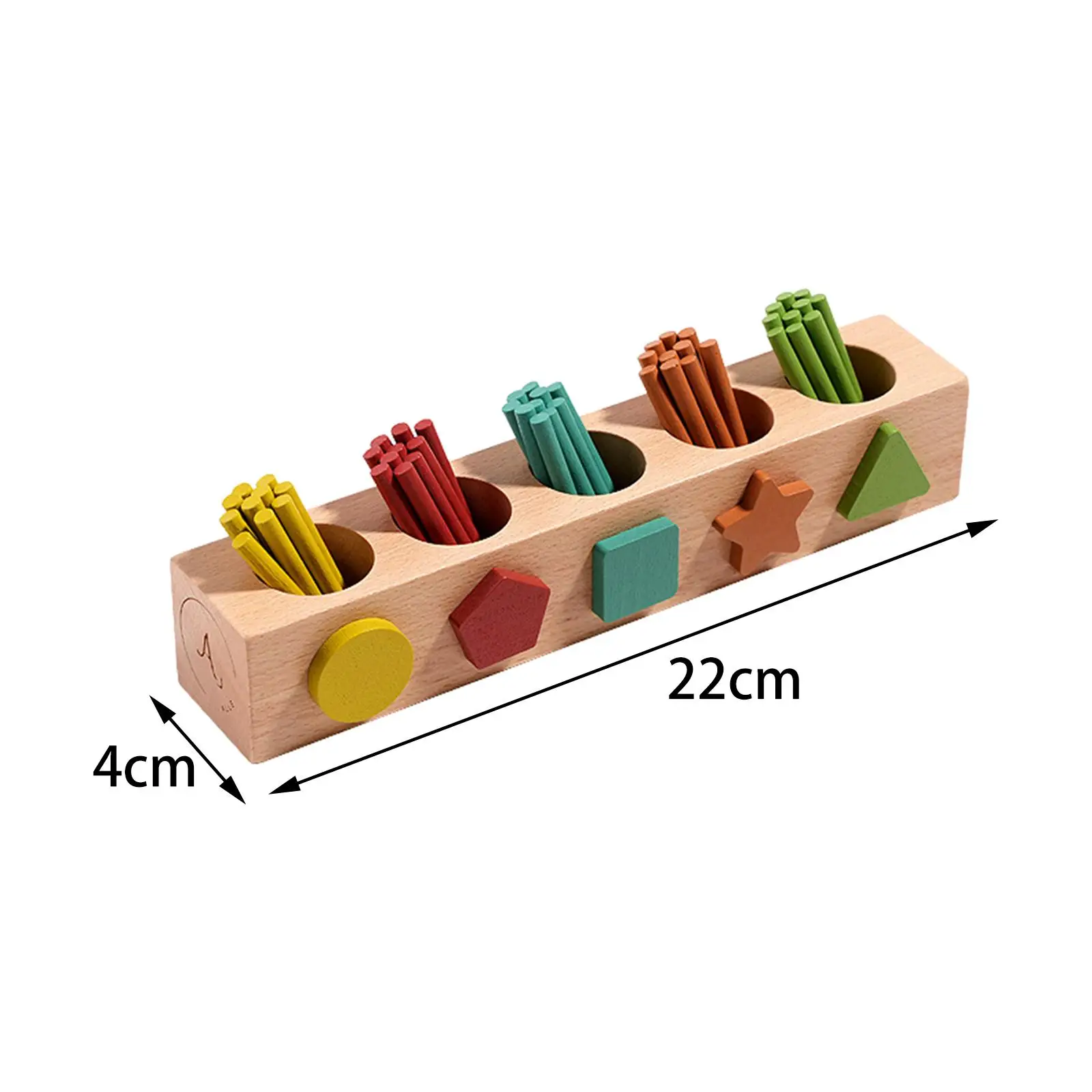 Shape Color Sorting Toy Montessori Math and Counting Toy for Boys Girls Kids