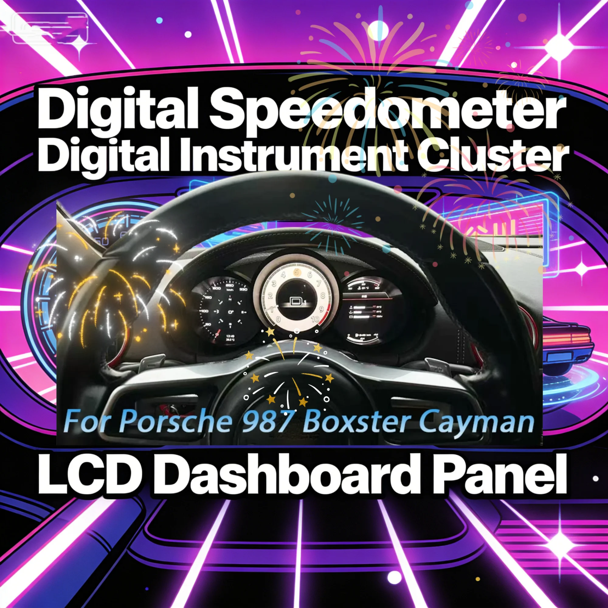 

Для Porsche 987 Boxster Macan 2005-2012: Цифровая приборная панель LCD, виртуальный кокпит, спидометр, HD-экран