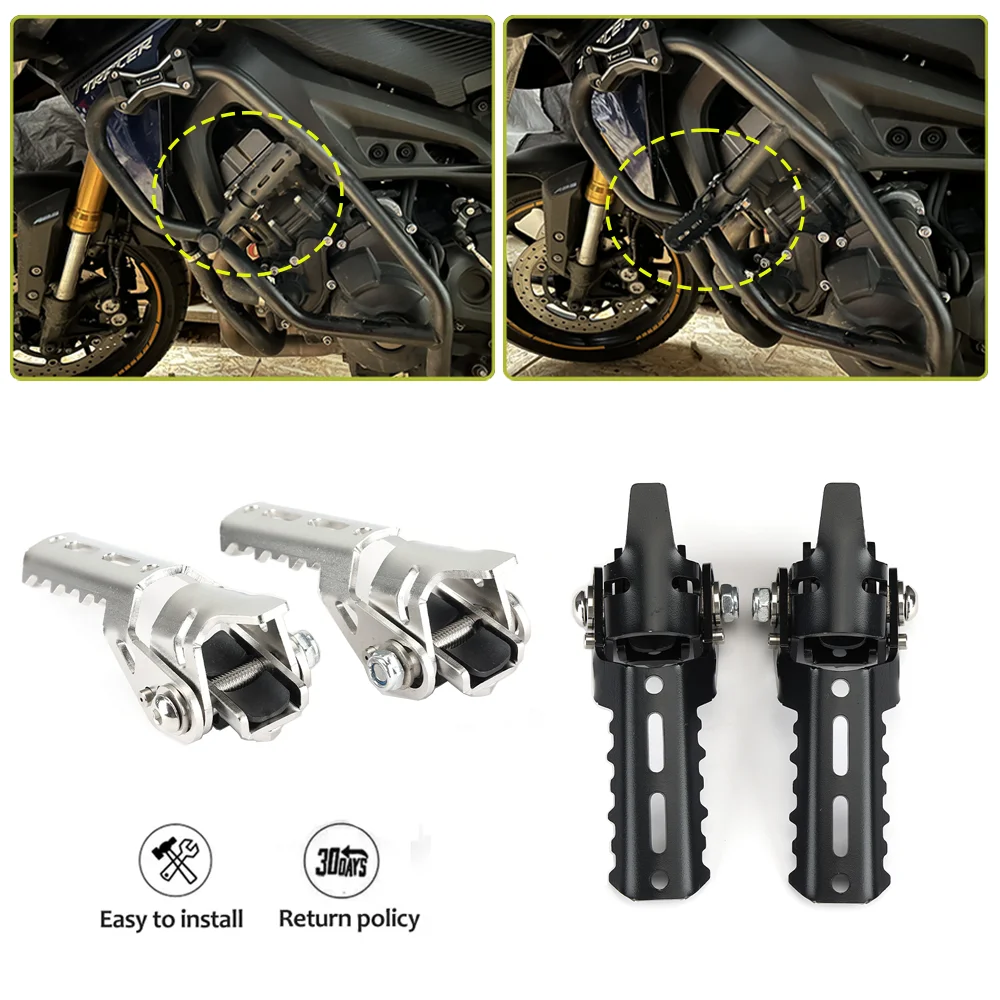 Highway Footrest Universal 22-25mm Bumper For BMW R1200GS R1250GS F850 F750 S1000XR For Honda X-ADV Long-distance Travel Pedals