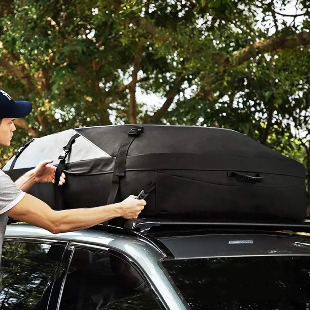 

Car Cargo Roof Bag Waterproof Auto Rooftop Luggage Carrier Storage Bag 600D Oxford Car SUV Van Foldable Roofs Bags