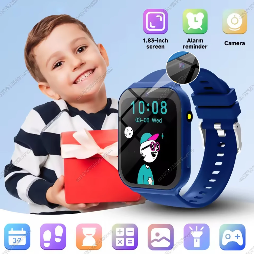 

Новые умные часы для детей, HD сенсорный экран, камера 18, игры, мониторинг сна, будильник, калькулятор, умные часы для мальчиков и девочек, подарки