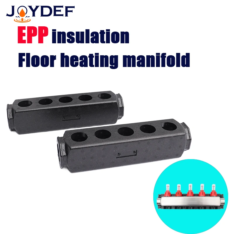 Stainless steel floor heat manifold EPP insulation kit including fluid radiant floor heating