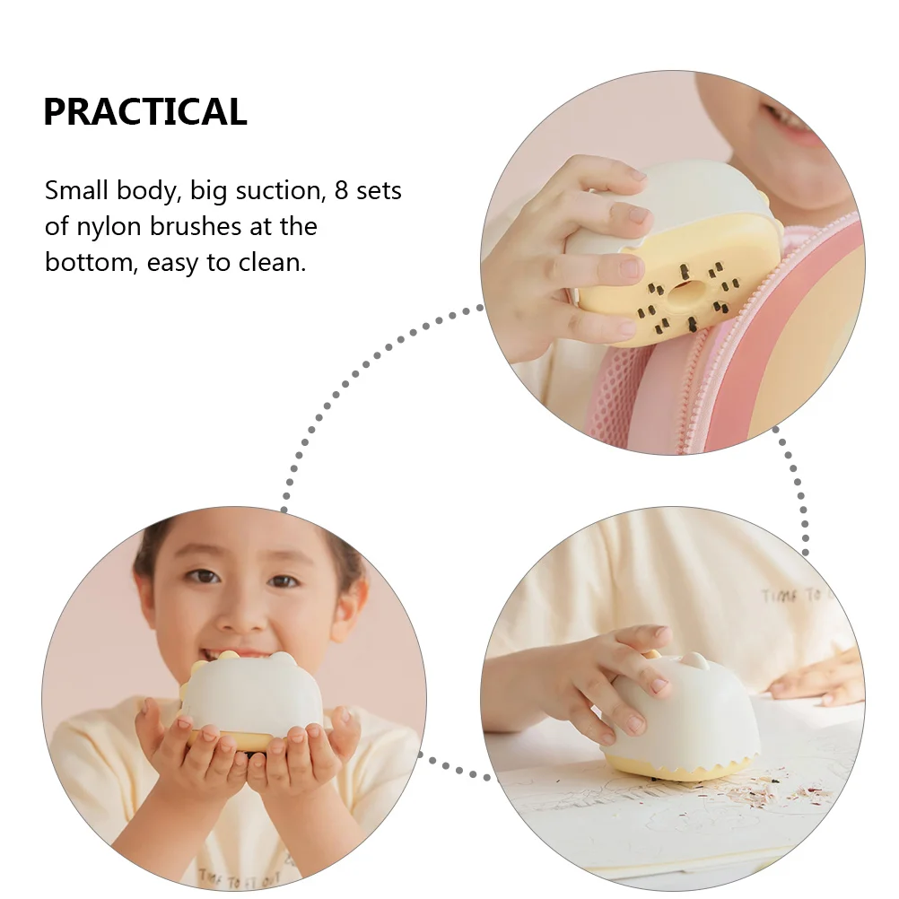 

Portable Mini Desktop Vacuum Cleaner USB Rechargeable Table Dust Collector 8 Nylon Brushes Two Gear Suction