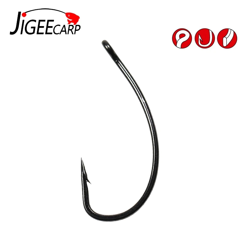 50pcs Carp Fishing Hook Barbed Carp Hooks High Carbon Steel Micro Barb Chod Hair Rigs Hooks Jig Head Fishing Tackle