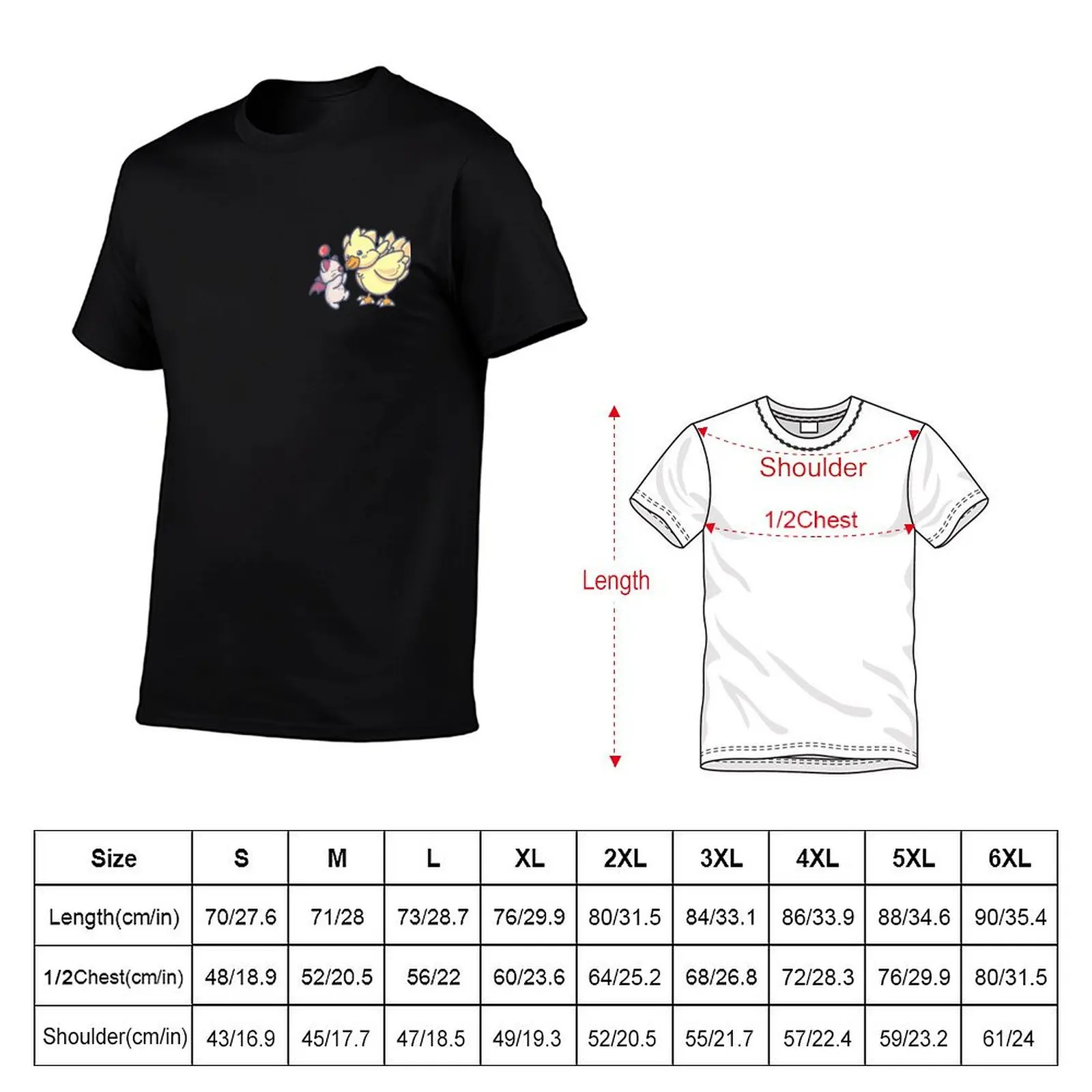 FFXIV: Moogle & Chocobo T-Shirt Large Size Soft Cotton T-Shirt view 2