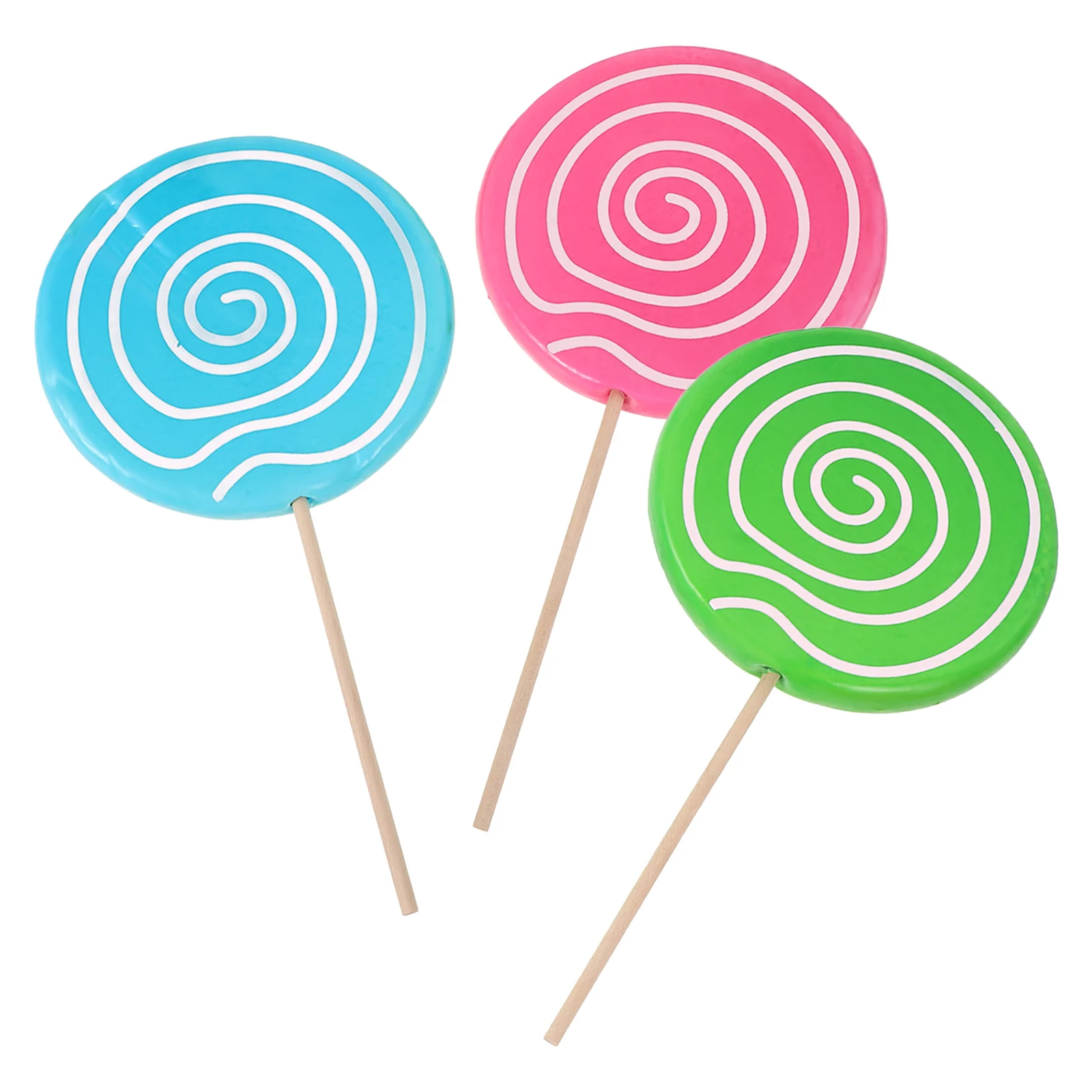 3 Pcs Wedding Photo Studio Props Child Lollipop Molds Sphere Foam Decorative Fake