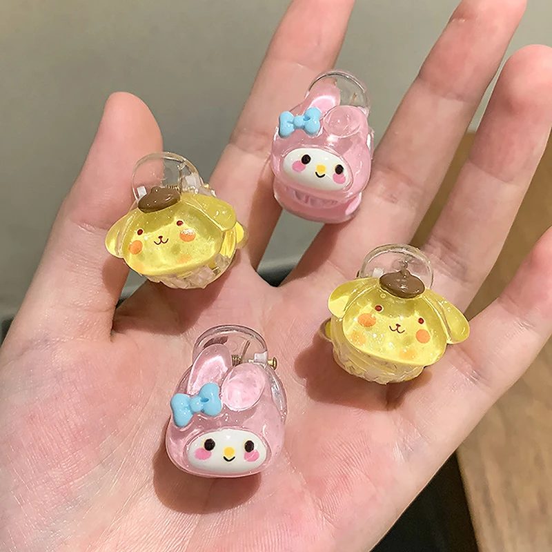 2 Stuks Cartoon Mini Haar Klauw Haarspeld Leuke Zoete Kuromi Anime Haar Clips Kleine Haai Clip Voor Gils Haaraccessoires