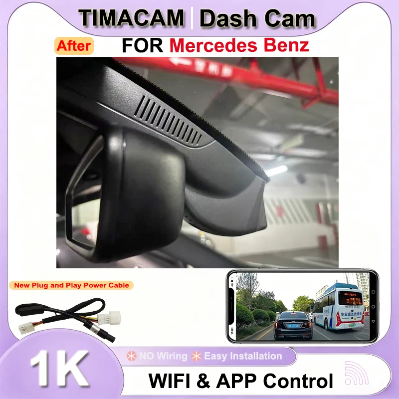 TIMACAM 1080P Wifi Dash Cam for Mercedes Benz CLA c117 w117 GLA x156 A Class w176 for A CLA GLA 180 200 220 250 180d 200d 220d