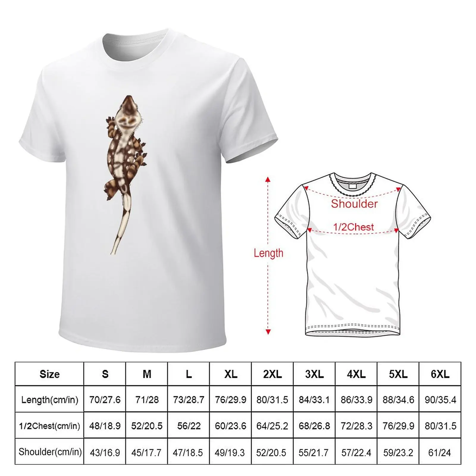 Harlequin Crested Gecko T-Shirt graphics Blouse mens graphic t-shirts pack