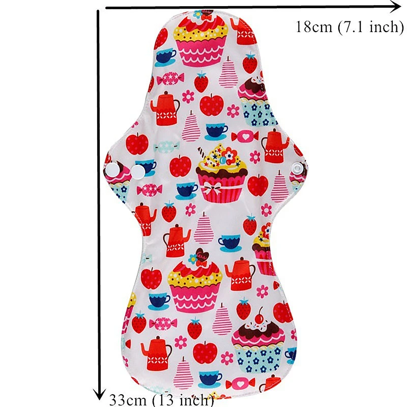 Organic Bamboo Charcoal Washable Hygiene Menstrual Pads Heavy Flow Sanitary Pads Lady Cloth Pad Reusable Pads