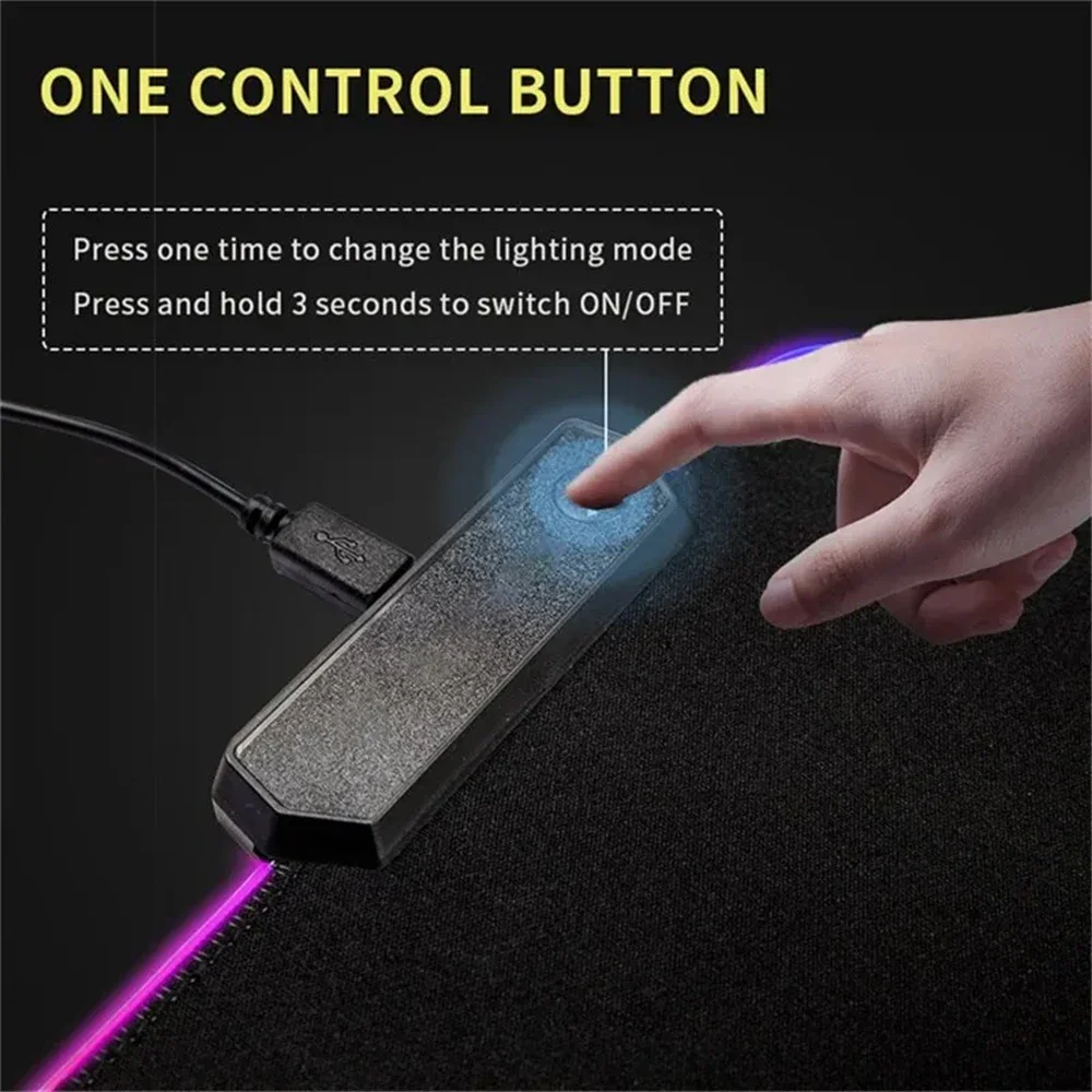 Anime Mause Gaming RGB Carpet Rubber Mat Evangelions Table Pad Kawaii Office Accessories Mouse Pad Laptops LED Backlight Cushion