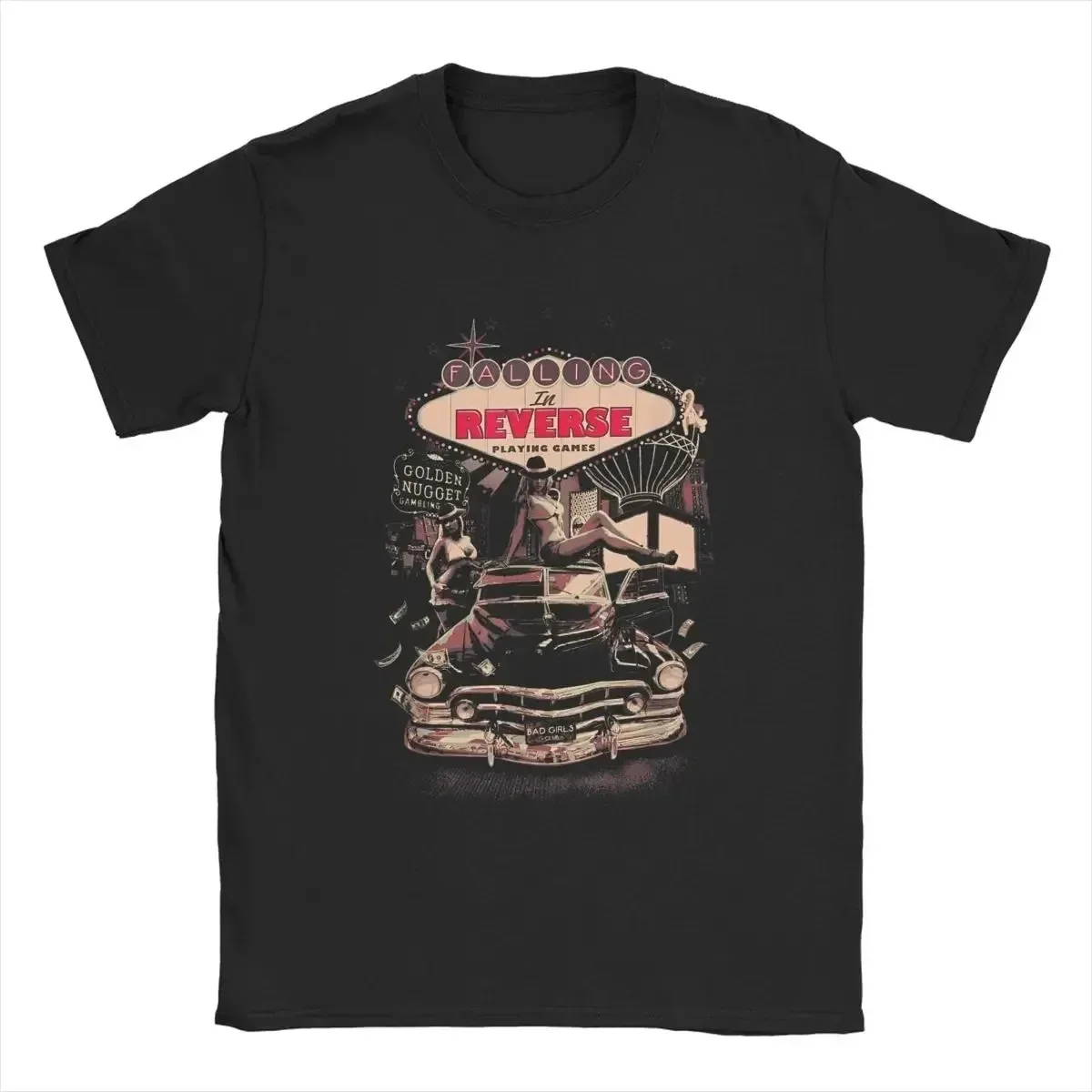 Vintage Falling in Reverse Band T-shirt Short Sleeve Summer Tshirts Hip Hop Men Clothes Fans Tee Tops Clothing