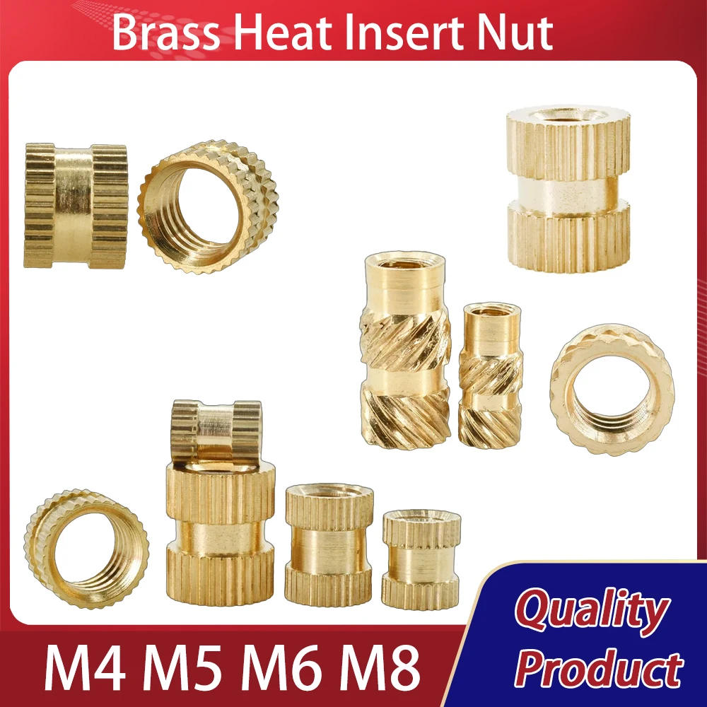 

M2 M2.5 M3 M4 M5 M6 Copper Hot Melt Heat Embedded Injection Molding Insertnut Nuts Metric Threaded Brass Insert Nut 20/50/100Pcs