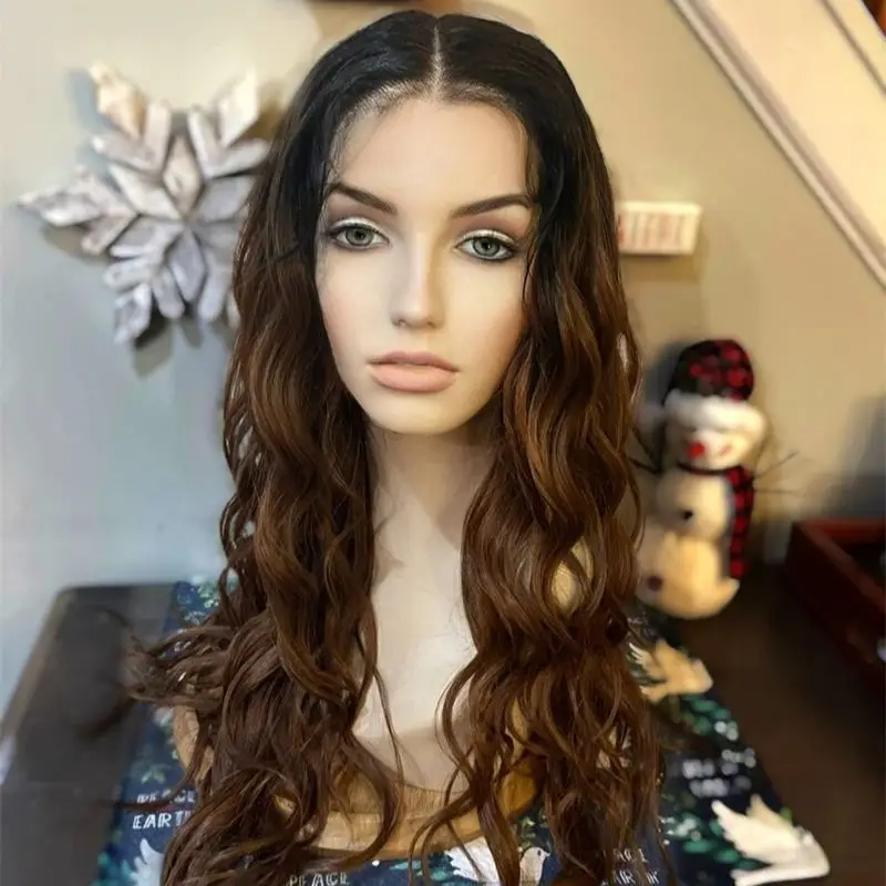 

Косплей Вечеринка Ежедневный Парик Ombre Медовый Коричневый HD Парик Фронта Шнурка Натуральная Волна Высококачественный Синтетический Парик Натуральная Предварительная Линия Волос