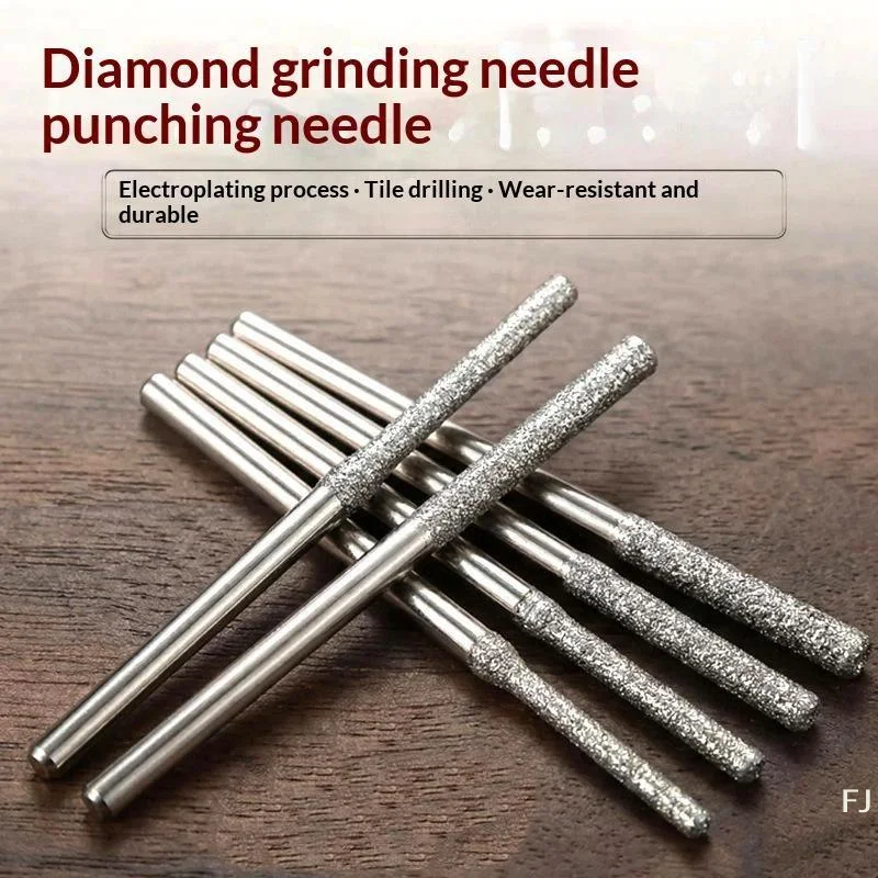 [YU]5Pcs Mini Diamond Cylindrical File Small Diameter Reaming File Hand Tools For Polishing Jade Glass Metal