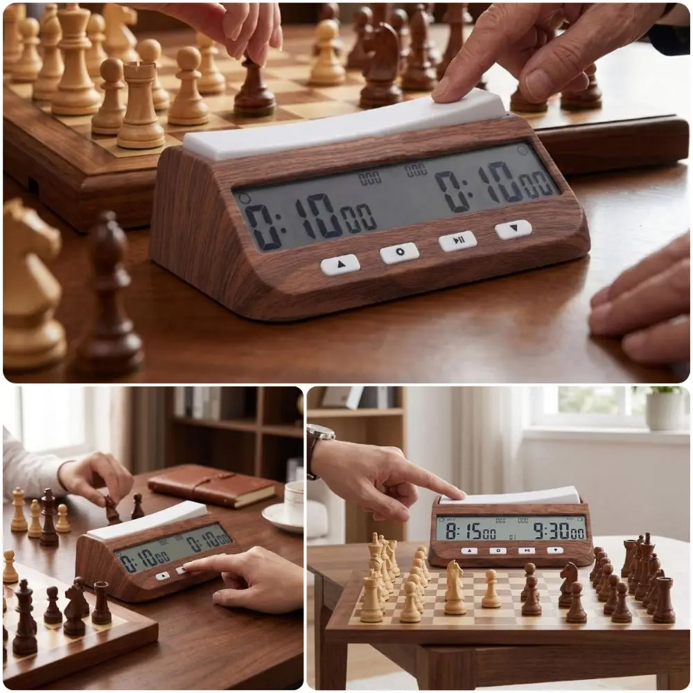 Compact Multifunctional Chess Timer ABS Material Compact Design Game Timer Large Screen Anti-fall Digital Chess Clock For Chess