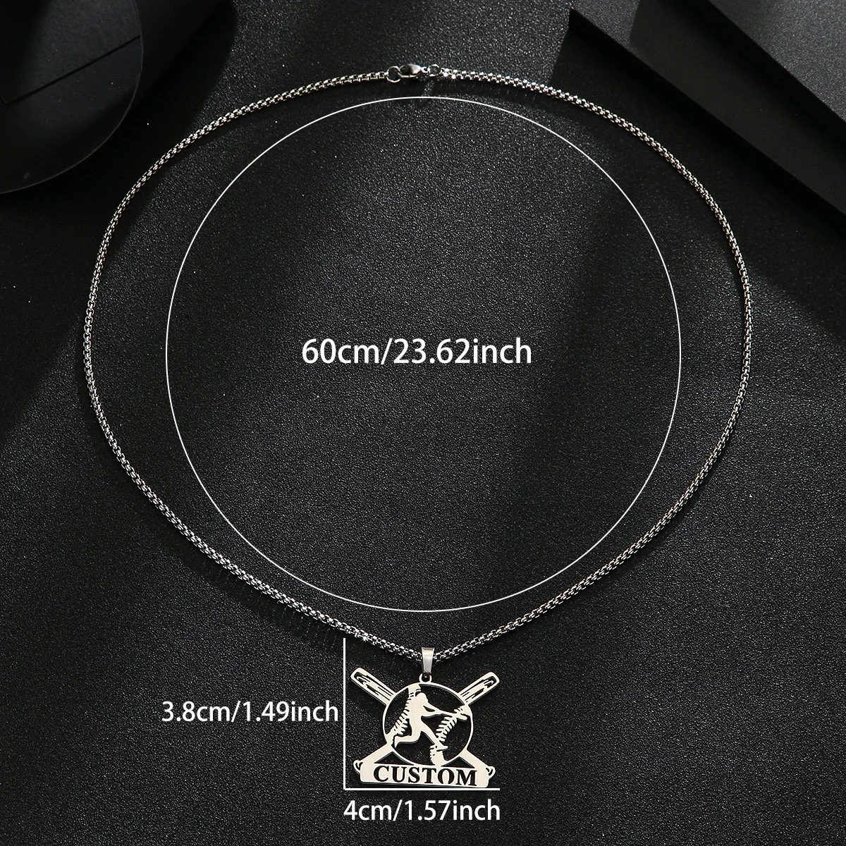 Customized Name Baseball Necklace For Women Stainless Steel Sports Jewelry Personalised Nameplate Pendant Necklace Gift