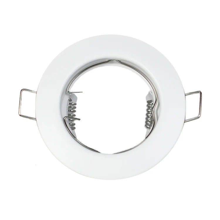 Zinc Alloy White/Black/Satin Nickel LED Lighting Fixture Cut-out 60mm GU10 Frame Recessed Fixture Spot Downlight Housing