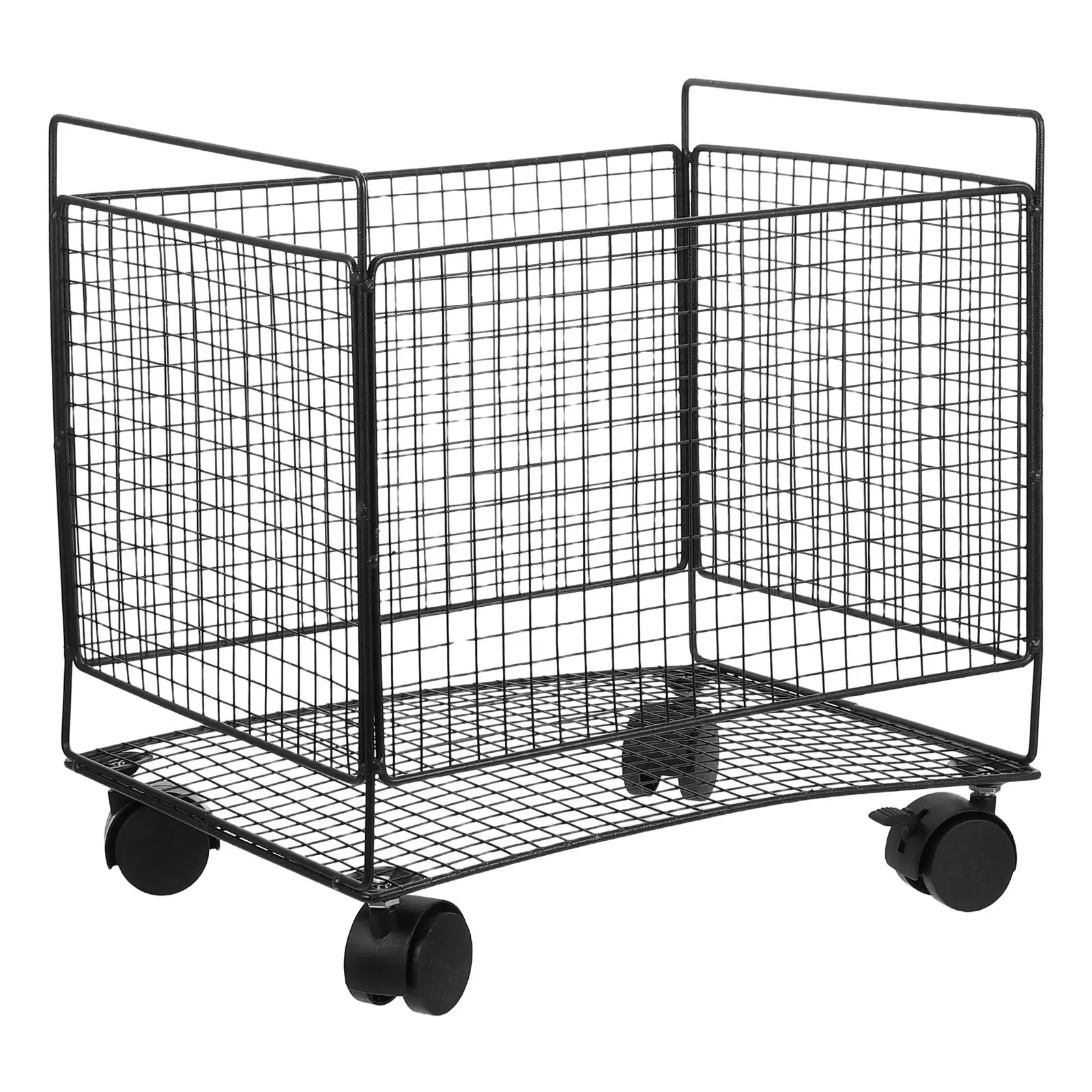 

Металлическая корзина для хранения на колесиках с ручкой, корзина для белья, контейнер для хранения, органайзер для одежды в ванную комнату