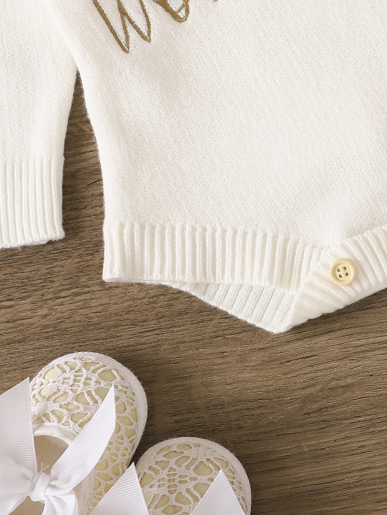 0-6m Baby Autumn/Winter ‘Hello World’ Letter Embroidered Long Sleeve Sweater Rope Crawler Infant Romper Children Clothes