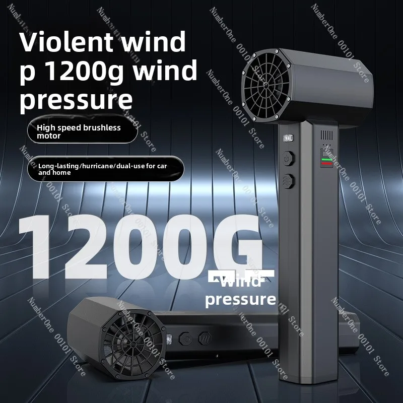 Industrial Turbo Fan Air Duster Wireless Handheld Powerful Dust Blower Portable Cleaning Tool for Electronics Car Home Keyboard