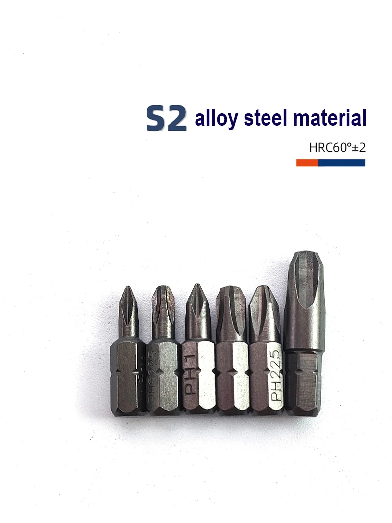 6pcs/set Mini Short CR-V Magnetic PH Phillips Bits 1/4' 6.35mm Hex Shanked Cross Screwdriver Bit 25mm/32mm PH0 PH1 PH2 PH3 PH4