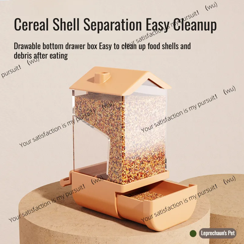 علبة طعام أوتوماتيكية من Xuanfeng Budgie، حاوية تغذية معلقة مضادة للرذاذ ومقاومة للرذاذ