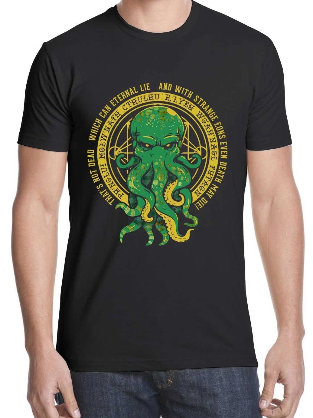

Cthulhu R'lyeh Classic Story Octopus Dragon T Shirt. Short Sleeve 100% Cotton Casual T-shirts Loose Top Size S-3XL