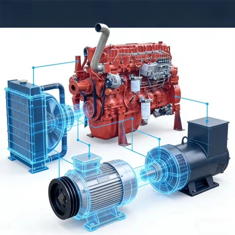 High Quality 401KW 441KW Electric Start Water-Cooled  Engine with Motor & Bearing JIUYI Brand Low Price Power Maker Engine