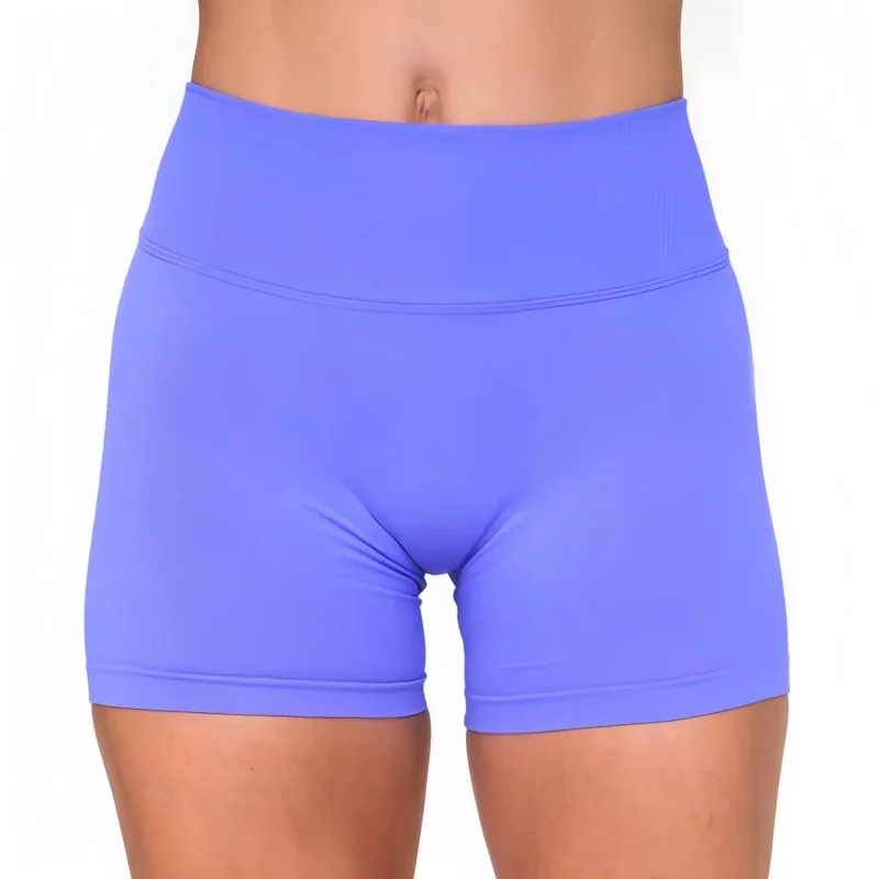 High Waist Seamless Yoga Running Shorts For Women Breathable Quick Dry Tummy Control Peach Butt Lifting Gym Workout Shorts