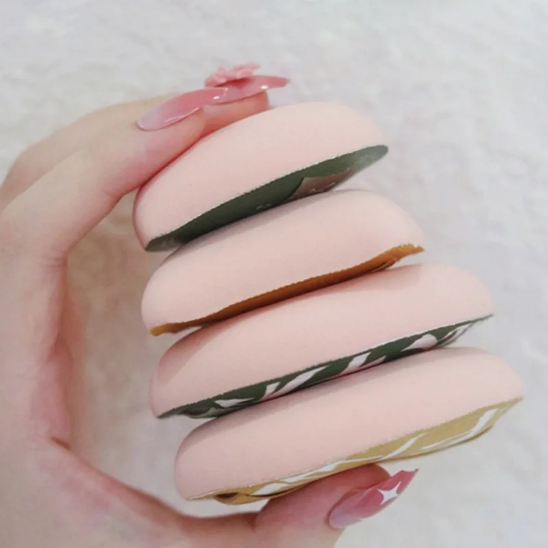 에어 쿠션 화장품 퍼프 세트 보관함 메이크업 솜사탕 스폰지 부드러운 가죽 클립 습식 건식 사용 도구 메이크업