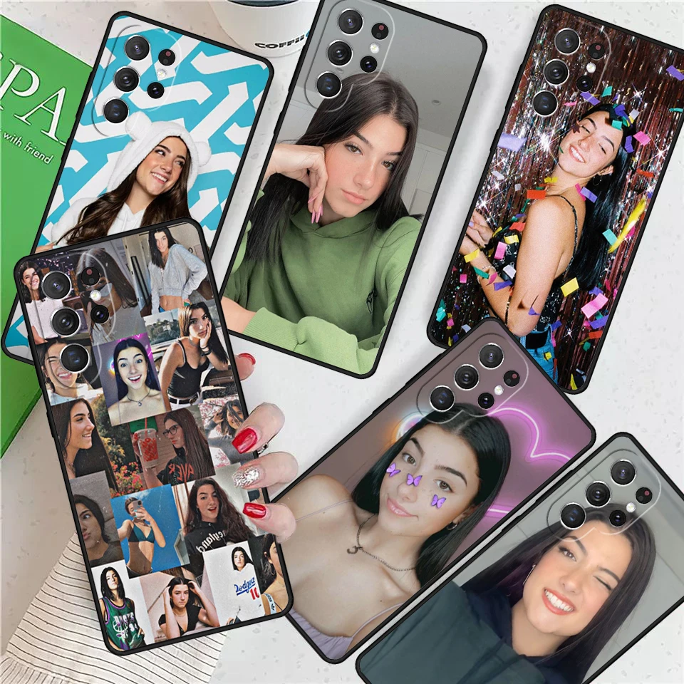 Charli Damelio Soft For Samsung Galaxy S24 Ultra S21 S22 S8 S9 S10E Note 10 20 Plus FE S23 Phone case Cover Coque