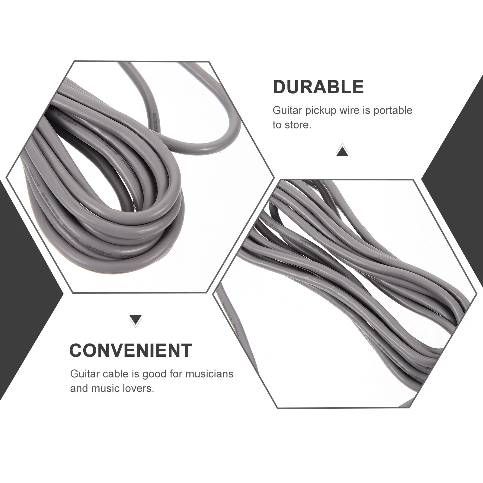 

3 Meters Guitar Pickup Wire Replacement Vintage-Style Cable For Pickup Accessories Repair Kit Portable Design Clear Sound