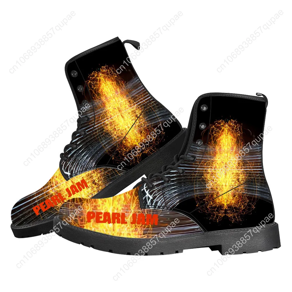 

Pearl Jam Rock Band Casual Boots Mens Womens Pop Music Teenager Shoes Fashion Boot Stylish Cool Shoe