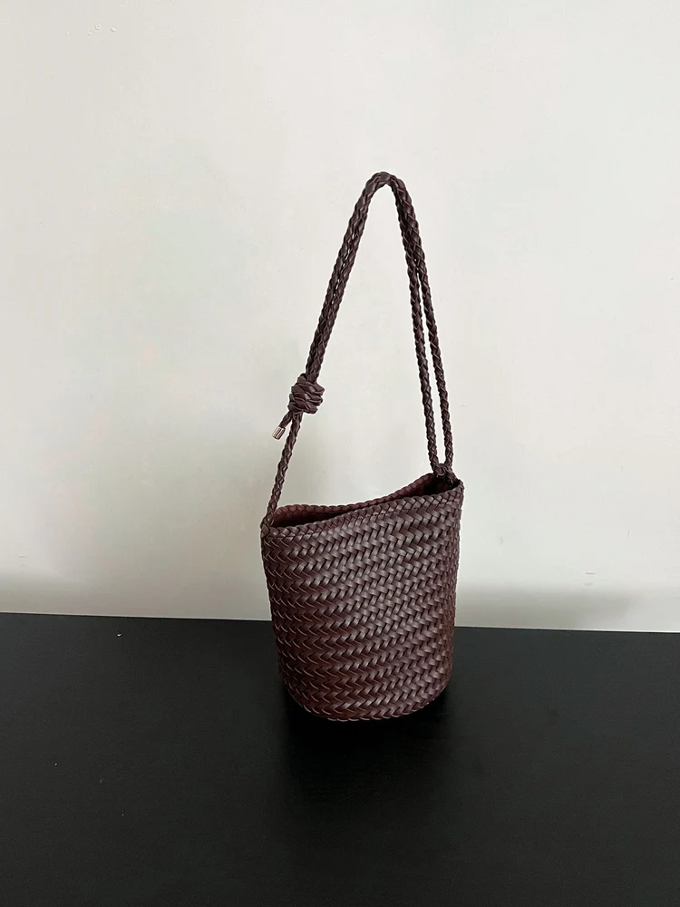 

Handwoven Large Capaci Women's Tote Bag Luxury Sensation Leather Handbag oulder Crossbody Bag Ele Simple Sle