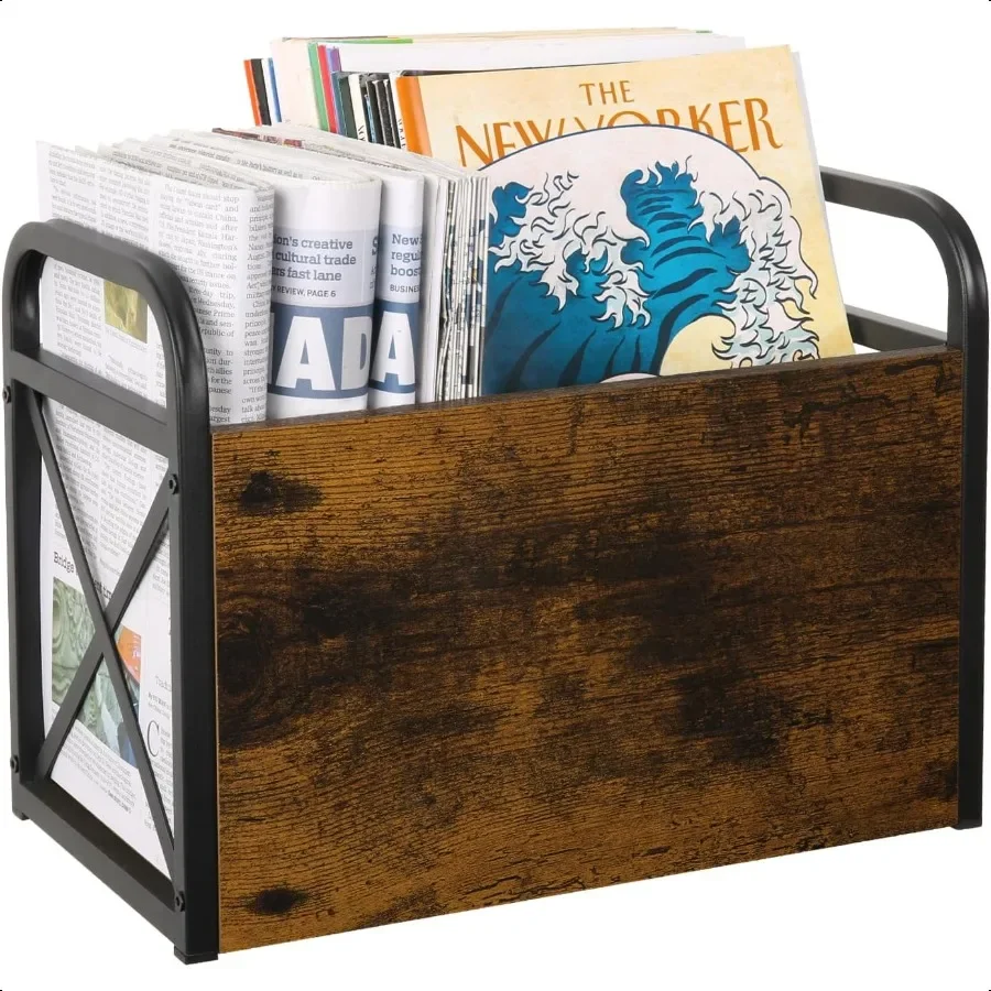 

YINMIT Magazine Holder Magazine Rack Floor Magazine Storage Basket Folder Organizer Bin for Books Newspapers Tablets