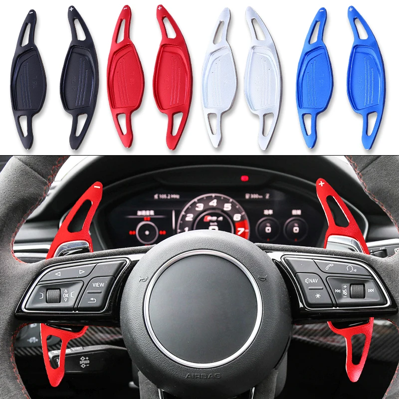 lloy Car Steering Wheel Extension Shift Paddle For Audi R8 2016-2022 RS3 RS4 RS5 RS Q8 2021-2025 TTS 2019 TT RS 2017 Paddles