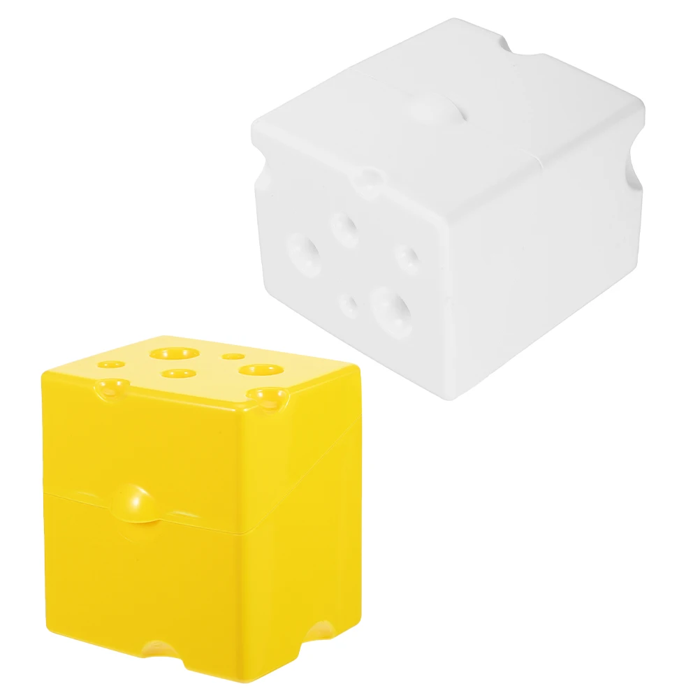 2pcs Cheese Storage Box Airtight Pizza Slice Storage Container Container for Fridge Kitchen Food Preservation Box