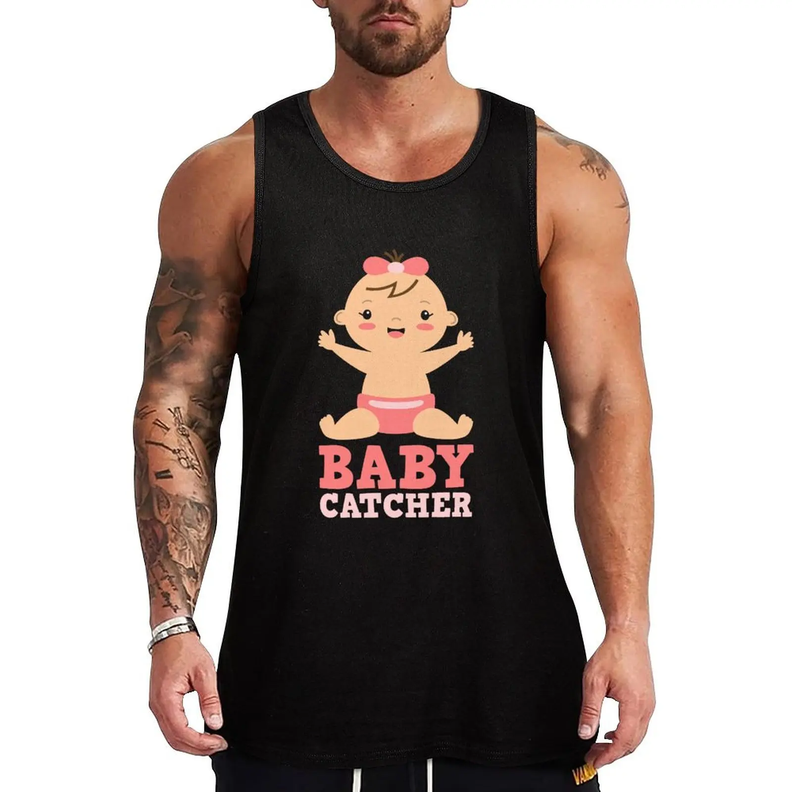 

Sweet Midwife Doula Baby Catcher Design Tank Top Men's clothes luxury style muscular man t-shirt for men Men's clothes