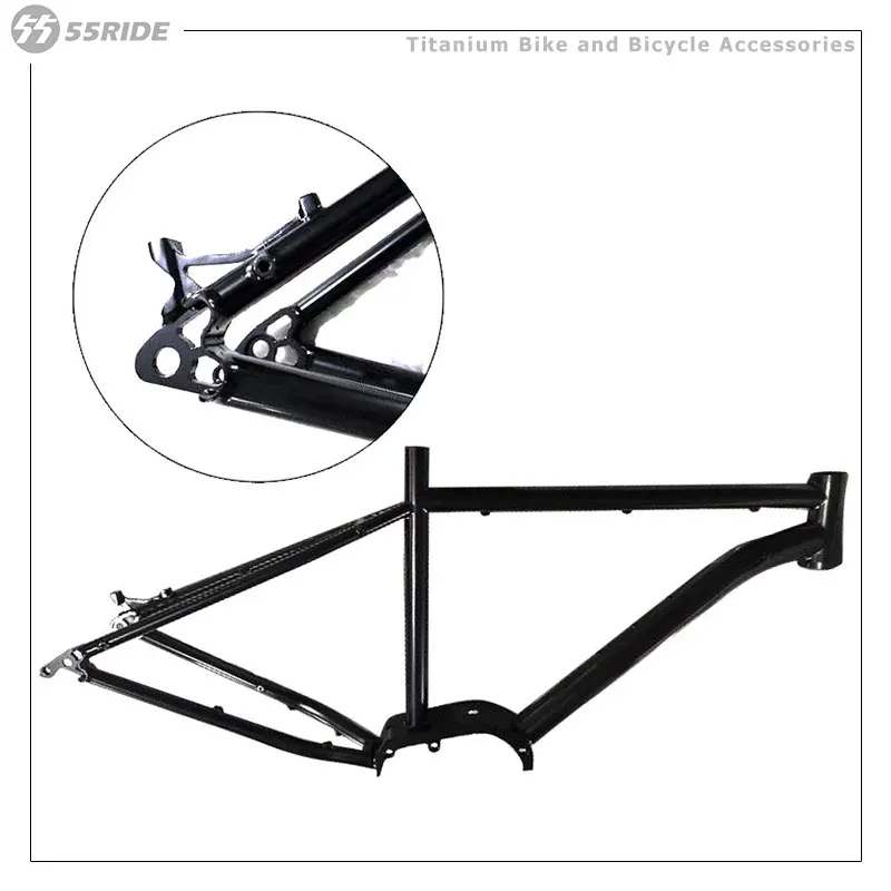 Bafang-Electric Bicycle Frame with Mid Drive Motor, Titanium, E-Bike, MTB , Fat Cycling Parts, G510 Motor