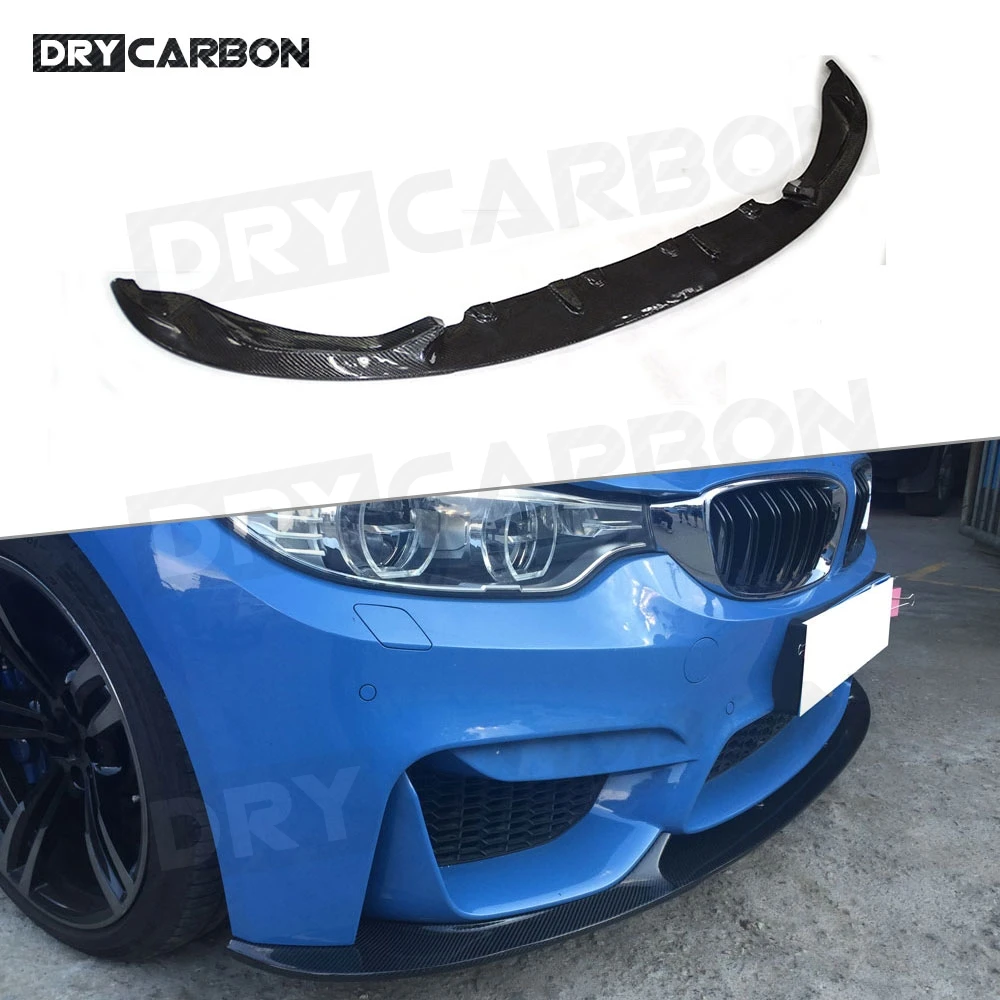 

Dry Carbon Fiber Front Lip Spoiler Bumper Apron For for BMW F80 M3 F82 F83 M4 Sedan Coupe Convertible 2014 - 2019