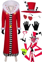 Valentino Cosplay Fantasy Costume Hazzbin Cartoon Hotel Roleplay uomo abiti cappotto lungo giacca guanti maschio ragazzi vestito di Halloween