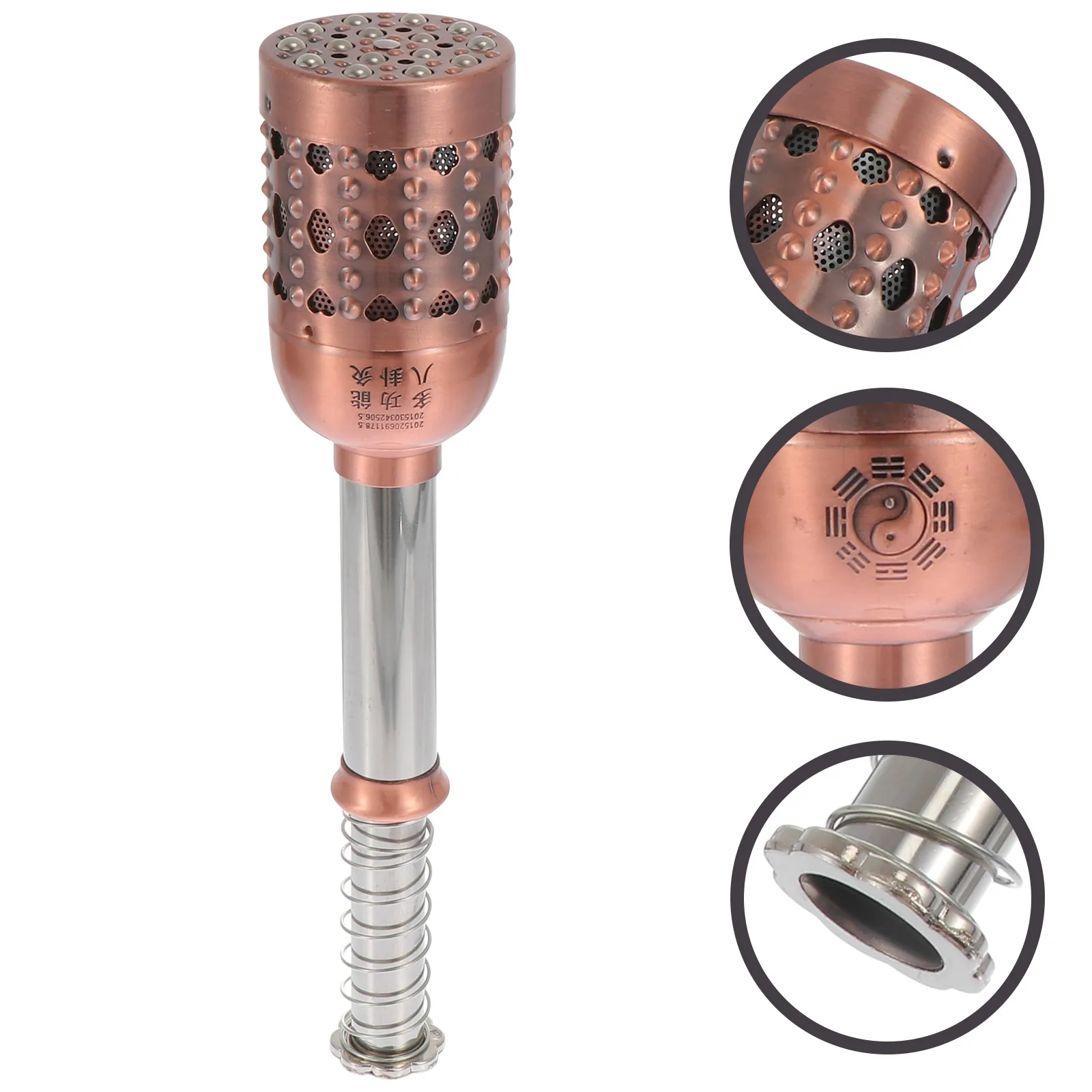 

Moxibustion Stick Body Therapy Rod Moxa Fumigation Massage Tool Copper Rolling Practical Durable Stress Relief Fatigue Improve