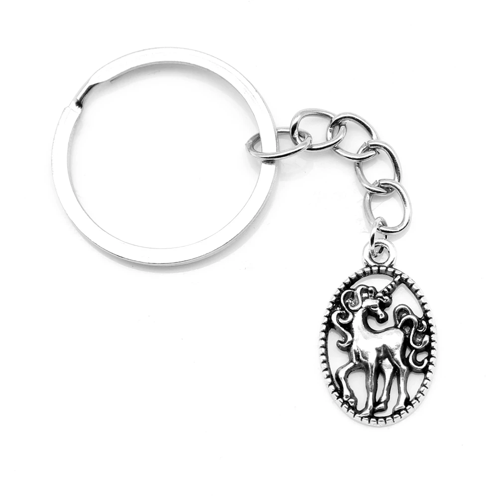 1 Piece 15x24mm Unicorn Key Chain Chain Women Gift