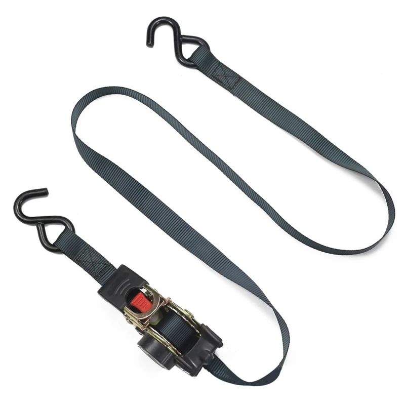 Universal Tools Tie Down Belts With Automatic Rollup Auto Retractable Easy To Carry Ratchet Tie Down Starp S-Hooks, Easy To Use