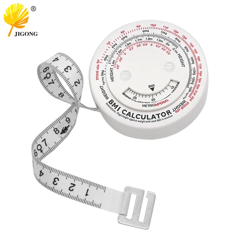 BMI Calculator Automatic Telescopic Tape Measure Body Measuring Tape Centimeter Sewing Ruler Tools