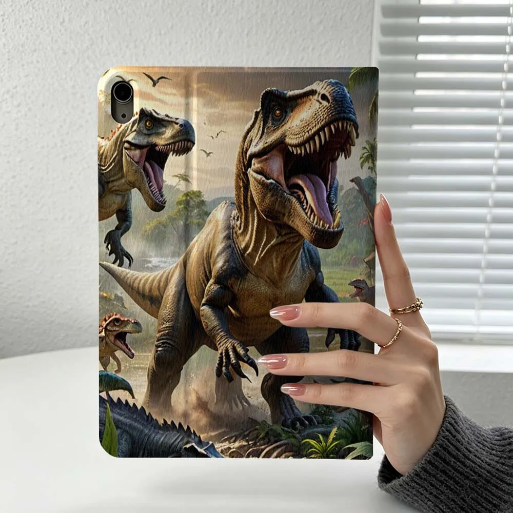 Dinosaur Alien Spaceship Beam Cover For iPad Pro Air mini 7 6 5 4 3 2 1 9gen M5 M4 11th 10th A17 Pro A16 Soft Inch Tablet Case
